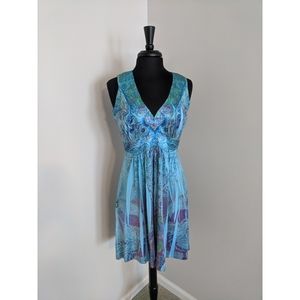 APT 9 Blue Sleeveless V-Neck Dress